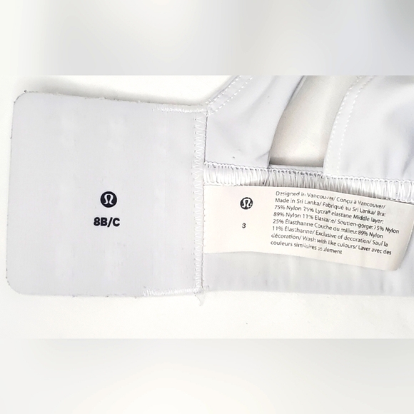 Lululemon Size 8 B/C -Sports Bra in Ocean Air Color (Light Gray) - Picture 12 of 12
